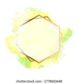 Ilustración de fondo en blanco para la tarjeta de felicitación de plantilla. El marco de borde abstracto del vector de fondo puede usar invitación de boda de fondo, negocio de banner, tarjeta de papel estilo, verde arcoiris brillante elegante.