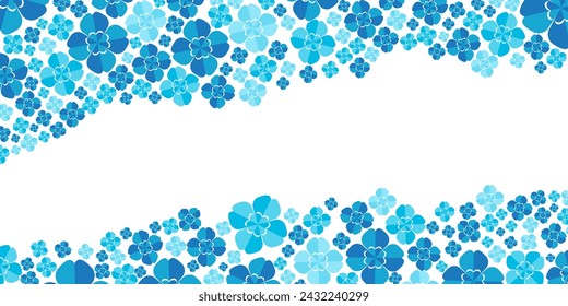 Background illustration of a blue four-leaf clover.