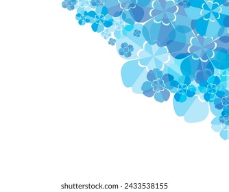 Hintergrund-Illustration eines blauen vierblättrigen Kleeblatts.