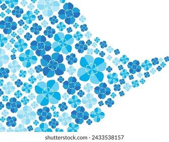 Background illustration of a blue four-leaf clover.