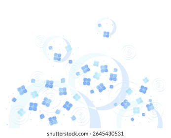 Ilustración de fondo de pétalos de hortensia azul