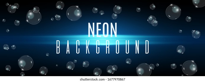 Background. Illustration with blue light effect. Bubble vector. soap bubble on a transparent background. 	
