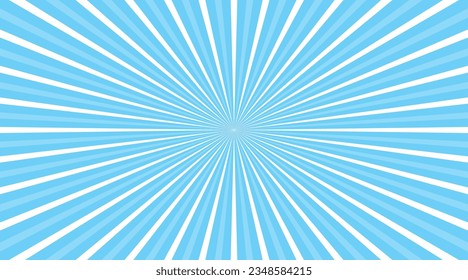 Background illustration of blue light spreading radially