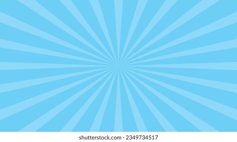 Background illustration of blue light spreading radially