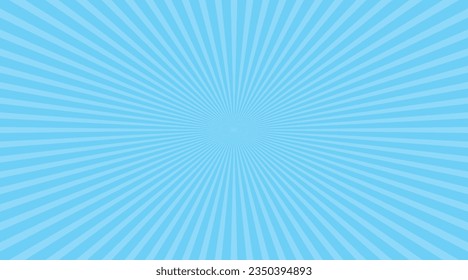 Background illustration of blue light spreading radially