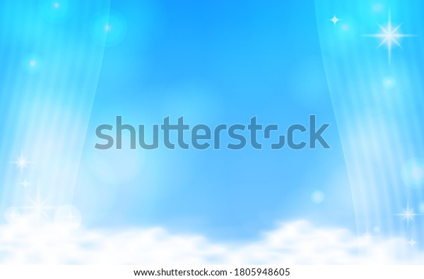 Background Illustration Blue Sky Clouds Stock Vector Royalty Free 1805948605 Shutterstock 