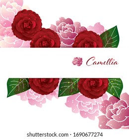 ilustración de fondo de decoraciones de Camellia