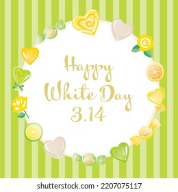 Background illustration of the candy of the white day.
