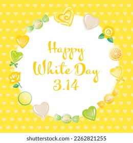 Background illustration of the candy of the white day.