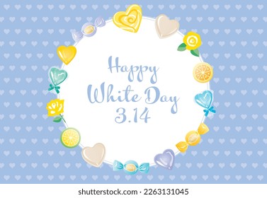 Background illustration of candy of the white day.