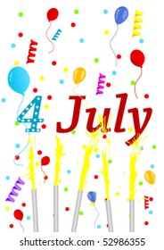 Background illustration of celebrating 4th July