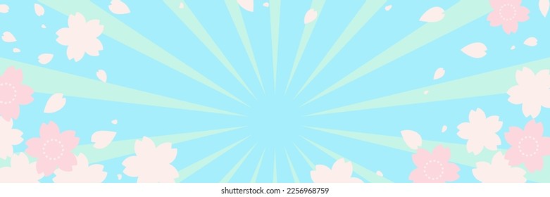 Background illustration of cherry blossom pattern (Banner template for Spring Sale)