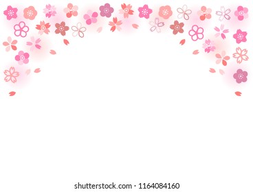 Background illustration of cherry blossoms