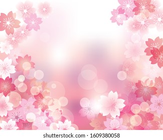 Background illustration of cherry blossoms