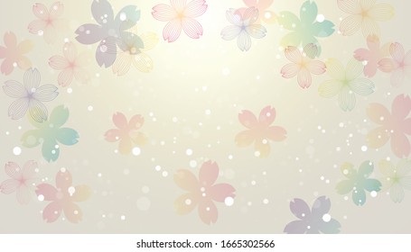 ilustración de fondo de las flores de cerezo