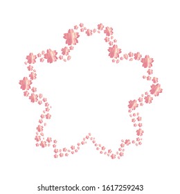 background illustration of cherry blossoms frame