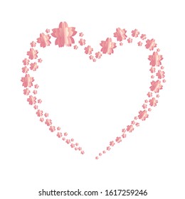 background illustration of cherry blossoms frame