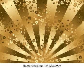 Background illustration of cherry blossoms and halo