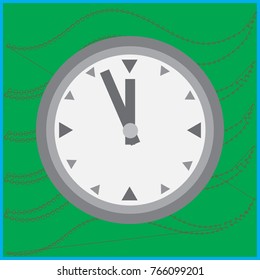 Background, an illustration of a Christmas clock. Print for the designer. Gift card. The avatar element for the player. A business card for the holiday.