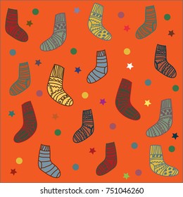 background illustration christmas socks