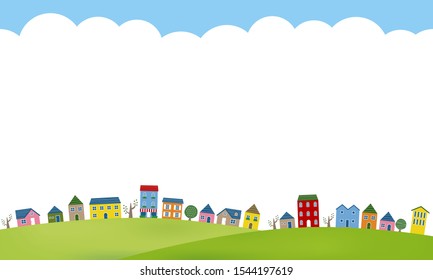 It is a background illustration of a cityscape.