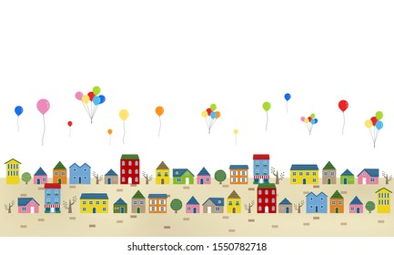 It is a background illustration of a cityscape.