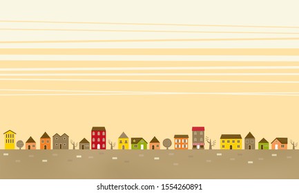 It is a background illustration of a cityscape.