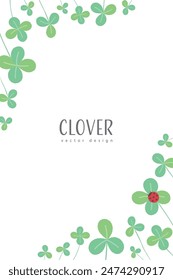 Background illustration of clover and ladybug