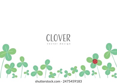 Background illustration of clover and ladybug