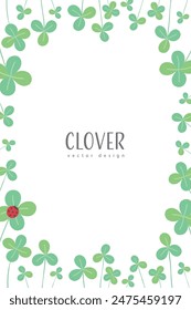 Background illustration of clover and ladybug