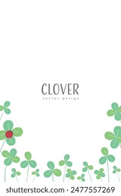 Background illustration of clover and ladybug