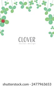 Background illustration of clover and ladybug