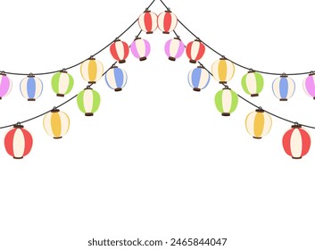 Background illustration of colorful festival lanterns
