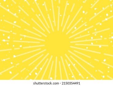 Background illustration of concentrated lines like sunburst design (yellow)