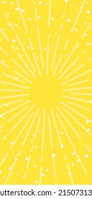 Background illustration of concentrated lines like sunburst design (yellow)