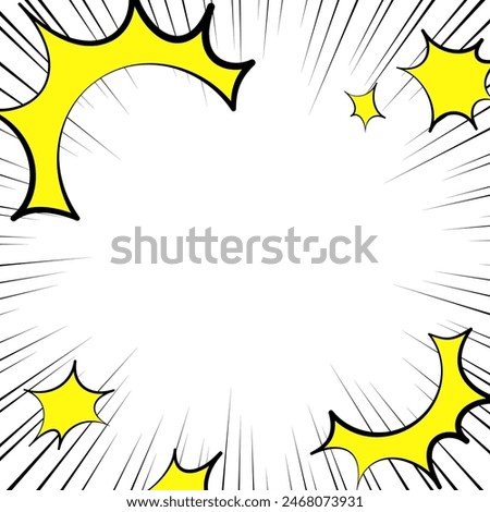 Background illustration of concentrated lines and shock waves.