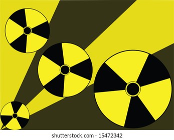 Background illustration concept using radioactive symbol