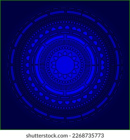 ilustración de fondo gráficos de patio y fondo de resplandor azul