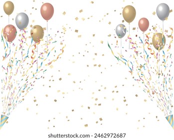 Ilustración de fondo de galletas y globos