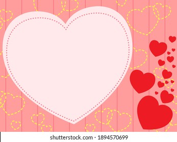 Hintergrund-Illustration, erstellt von vielen Herzen auf Hintergrund wie Valentinenkarte