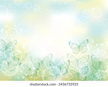 Hintergrund-Illustration mit tanzenden Schmetterlingen