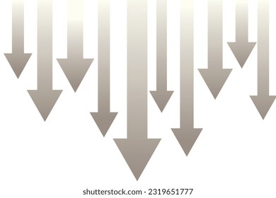 Hintergrundillustration für absteigender Pfeil-Vektorgrafik