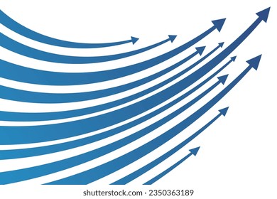 Background Illustration of Diagonally Ascending Vector Arrows