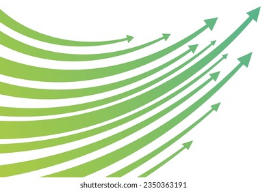 Hintergrundillustration für diagonal aufsteigende Vektorpfeile