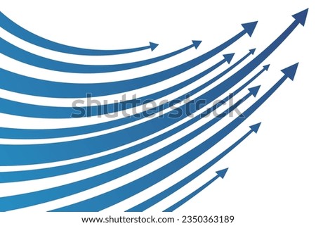 Background Illustration of Diagonally Ascending Vector Arrows