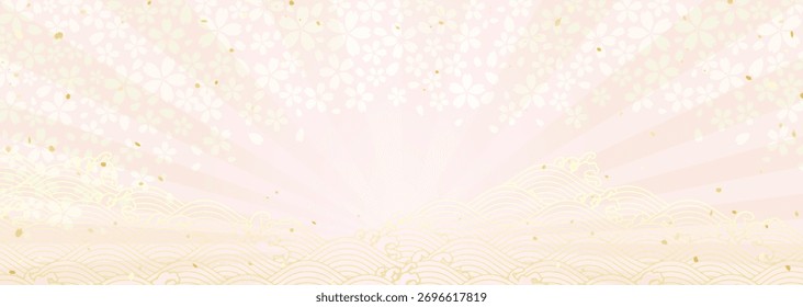 Ilustração de fundo de luz difusora e padrão de flor de cereja