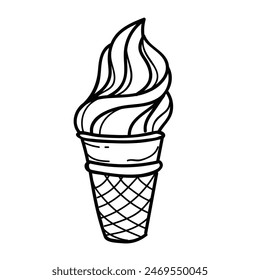background, illustration, doodle, handdrawn  ice cream