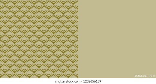 Background illustration dragon scale vector. Design diagonal tile green gold on gold. Design print for background, backdrop, cover, card, banner. Set 1