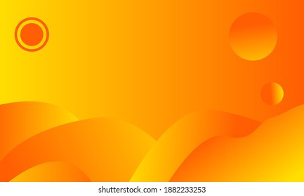 Background illustration. Dynamic style banner design. Orange element