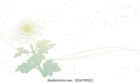 Background illustration of elegant chrysanthemum flower